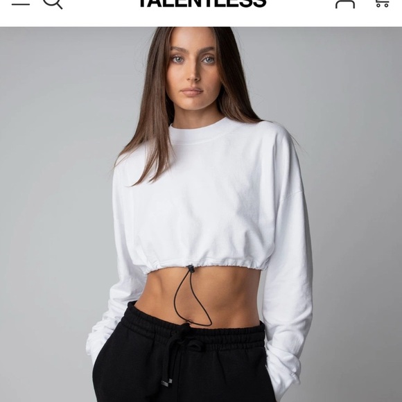 TALENTLESS WOMENS CINCH CROP CREW - Picture 2 of 13